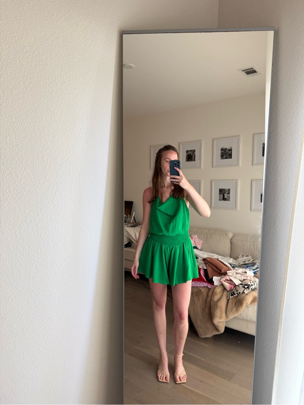 Green Sleeveless Romper